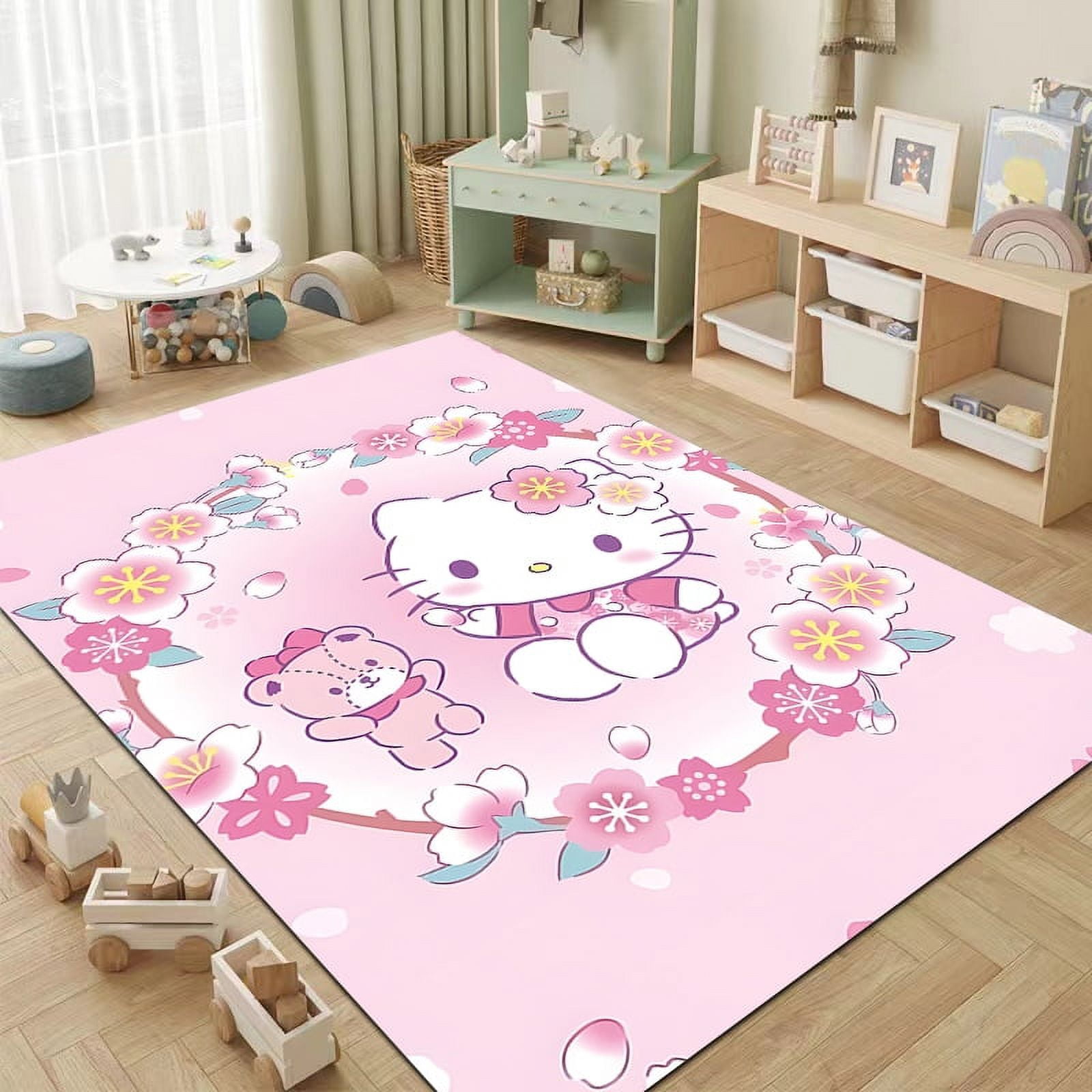 Sanrio Holle Kitty Printing Carpet for Living Room Bedroom Home Decor ...