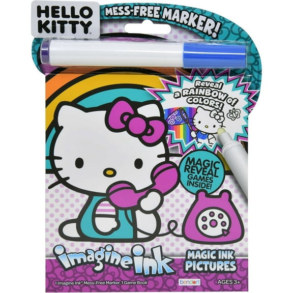 Sanrio Imagine Ink Magic Ink Pictures Activity Book (Reveal Rainbow Colors)