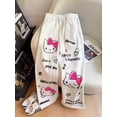thumbnail image 1 of Sanrio Japanese Hello Kitty Graffiti Sweatpants Cute Wide Leg Pants Women Y2k Pants Streetwear Women 2024 Summer Korean Fashion, 1 of 15