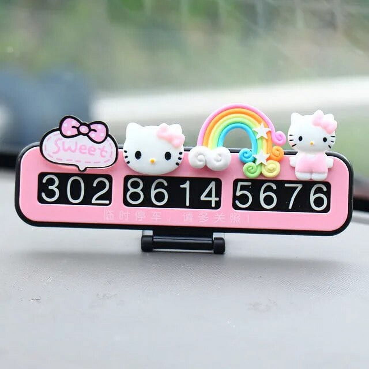 Sanrio Kawaii Anime Hello Kitty Spider-Man Car Phone Number Card