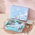 thumbnail image 1 of Sanrio Kawaii Cinnamoroll Lunch Box MyMelody Sweet Anime High Quality 1500ml Large Capacity Food Grade Stainless Steel Bento Box, 1 of 17
