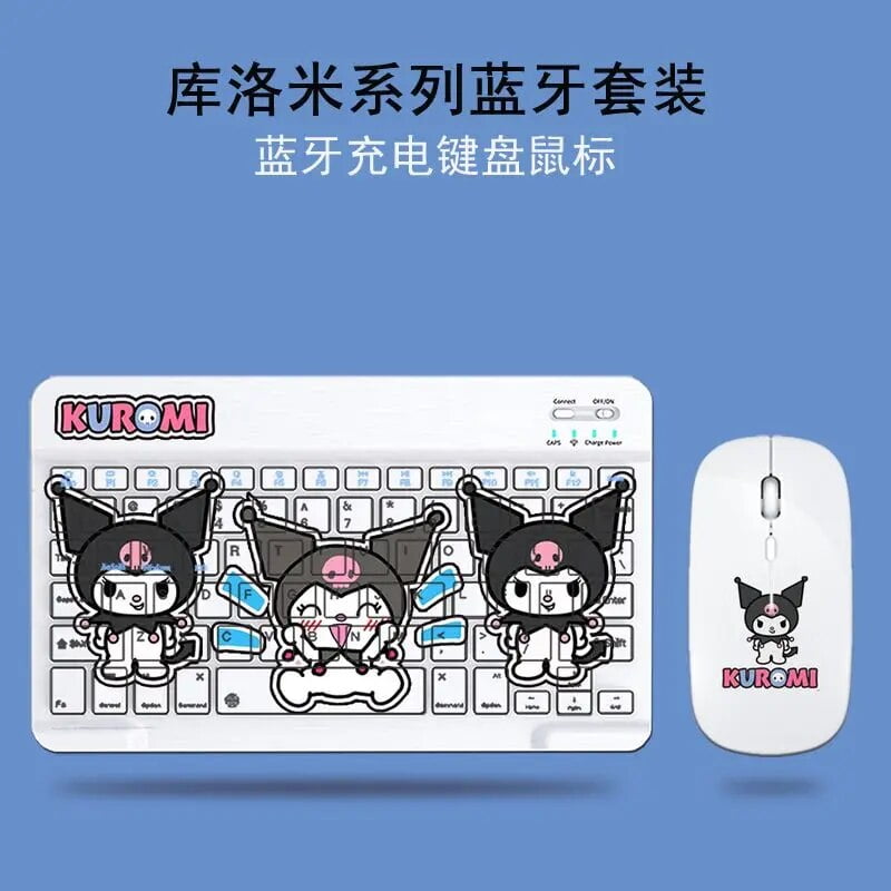 Sanrio Kawaii Hello Kitty Cinnamoroll Kuromi Keyboard Cartoon Style ...