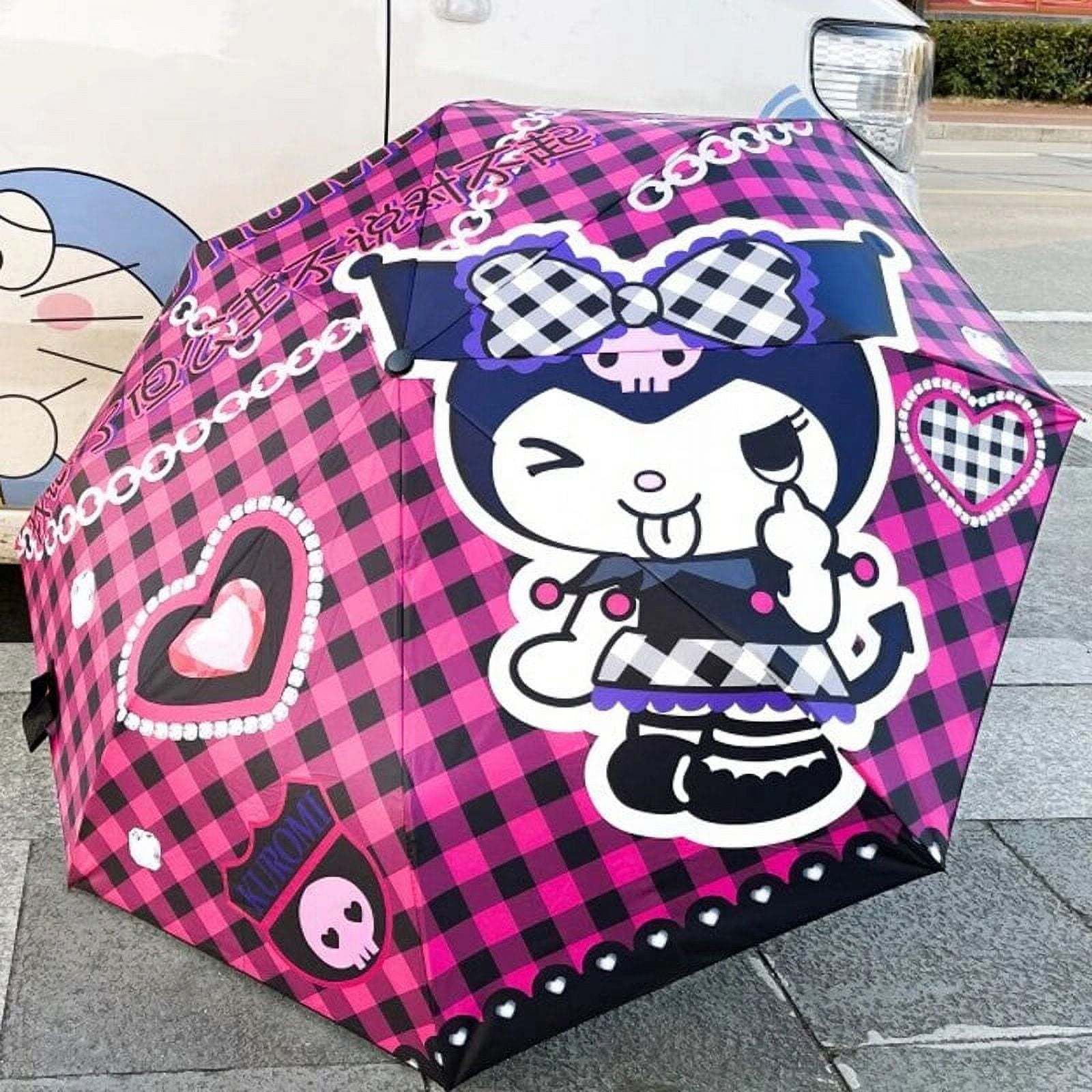 Sanrio Kawaii Hello Kitty Umbrella Cinnamoroll Kuromi My Melody Girl ...