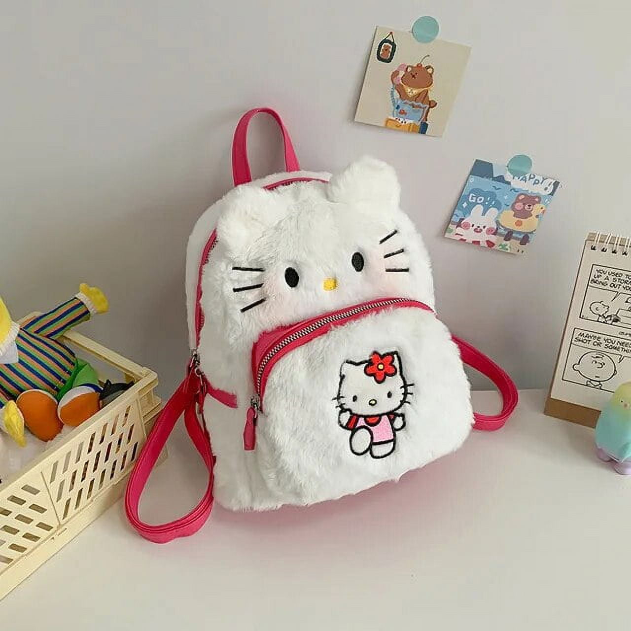 Sanrio Kawaii Hello Kitty Plush Cinnamon Roll Backpack My Melody Bag
