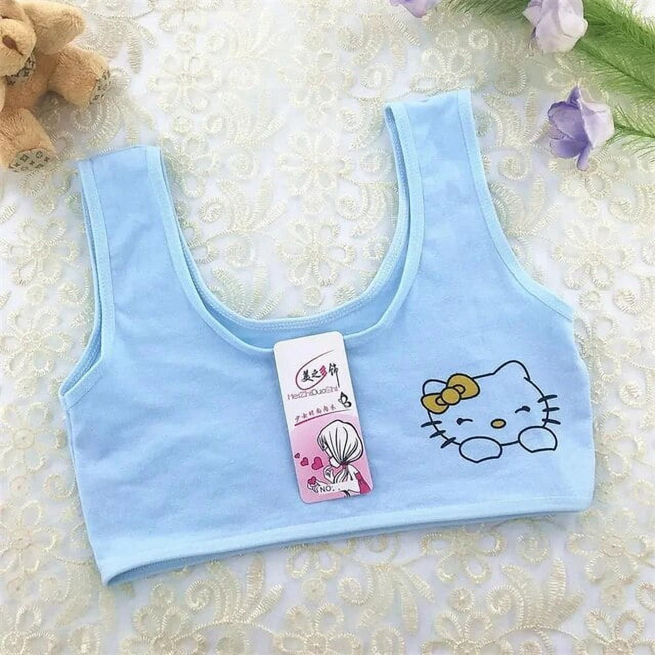 8-25 Years Kawaii Sanrio Hello kitty Kids Bras Young Underwear Cute Cartoon  Women Cotton Puberty Tube Top Girl‘s Sport Bras Girl