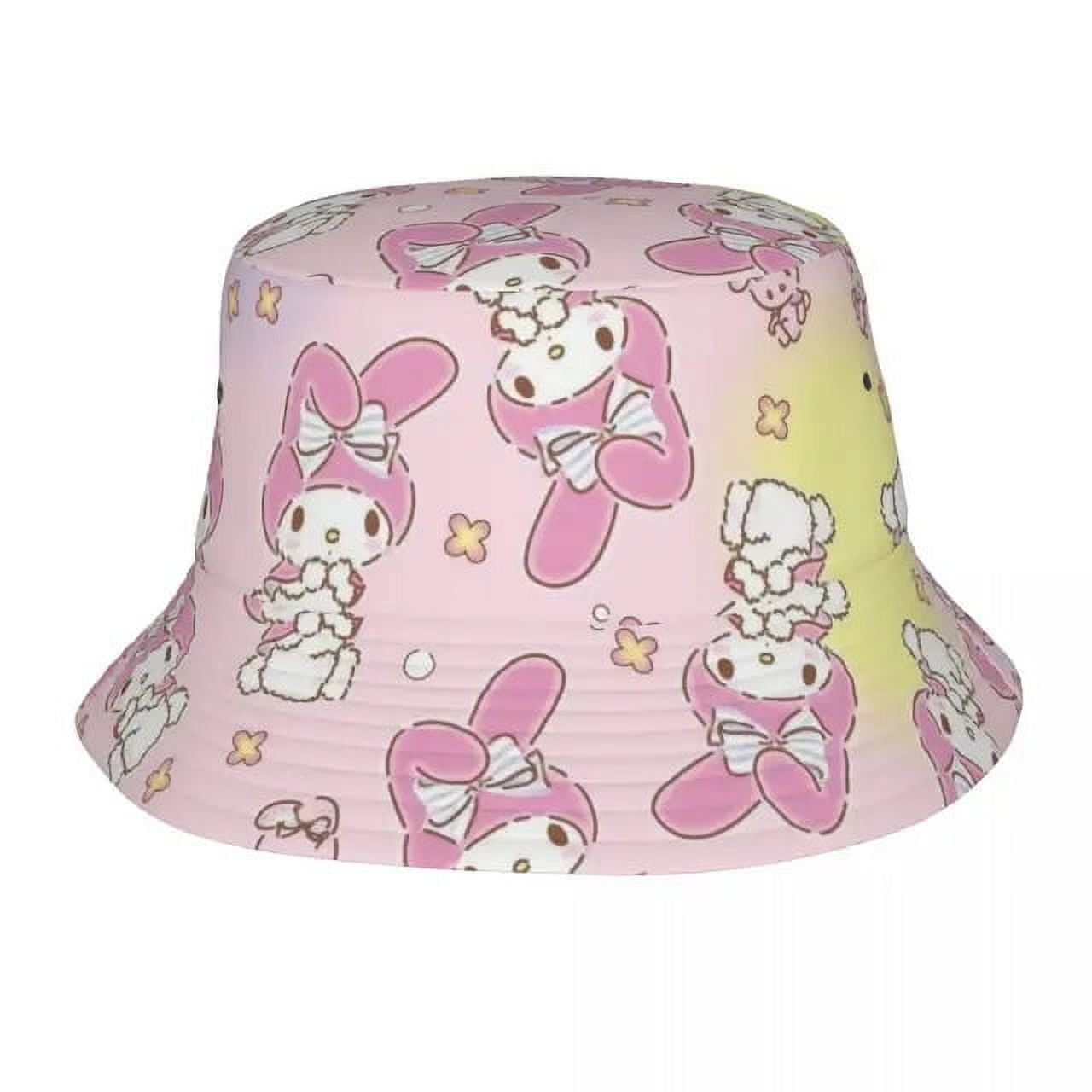 Sanrio Kawaii Kuromi Bucket Hat for Women Beach Sanrio Merch Sun Hats ...