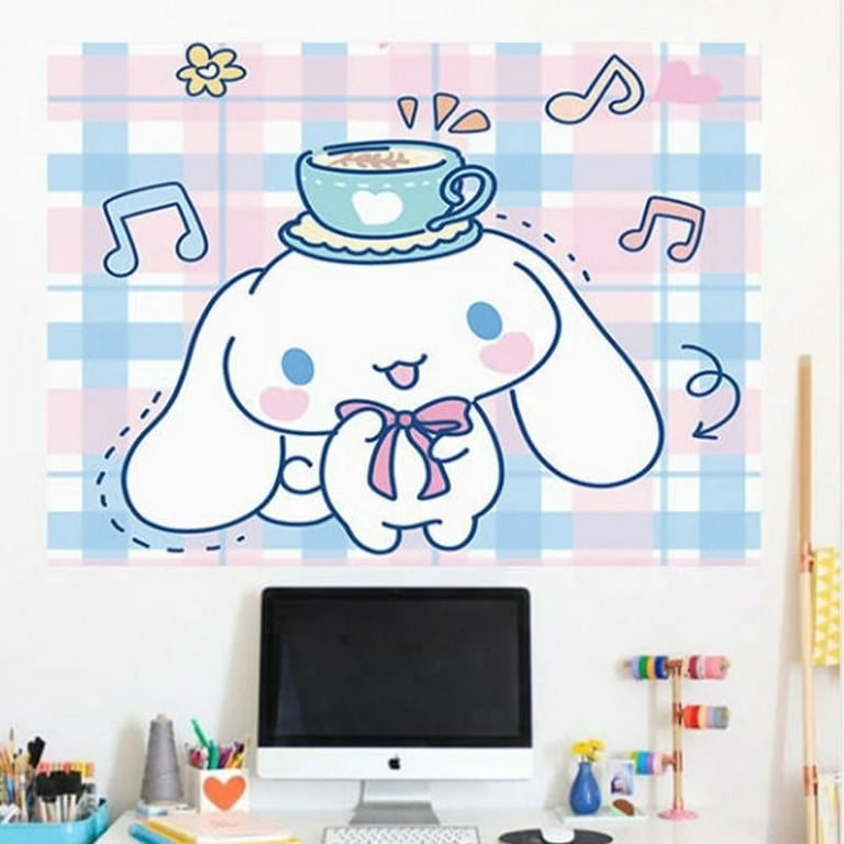 Sanrio Kawaii Kuromi Poster Cinnamoroll My Melody Anime Cute Dormitory HD  Waterproof Moisture-proof Bedroom Decorative Wallpaper