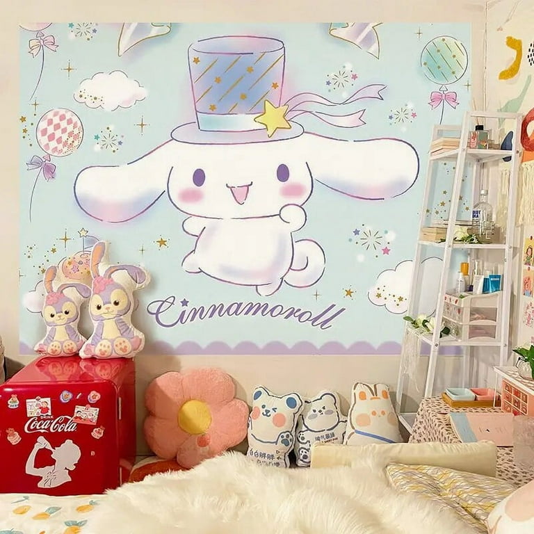 Sanrio Kawaii Kuromi Poster Cinnamoroll My Melody Anime Cute Dormitory HD  Waterproof Moisture-proof Bedroom Decorative Wallpaper