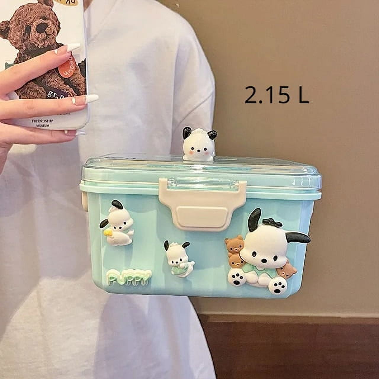 Sanrio Kawaii Kuromi Rice Lunch Box Anime Pochacco Double Layer Fruit