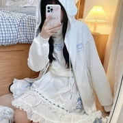Sanrio Kawaii My Melody Print Women Thin Hoodies Y2k Korean Preppy Sweet Cute Student Sweatshirt Summer New Cinnamoroll Coat Top