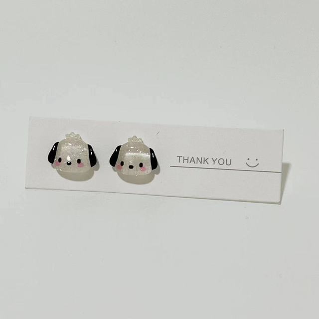 Sanrio Kawaii Silver Needle Ear Studs Hello Kitty Kawaii Accessories
