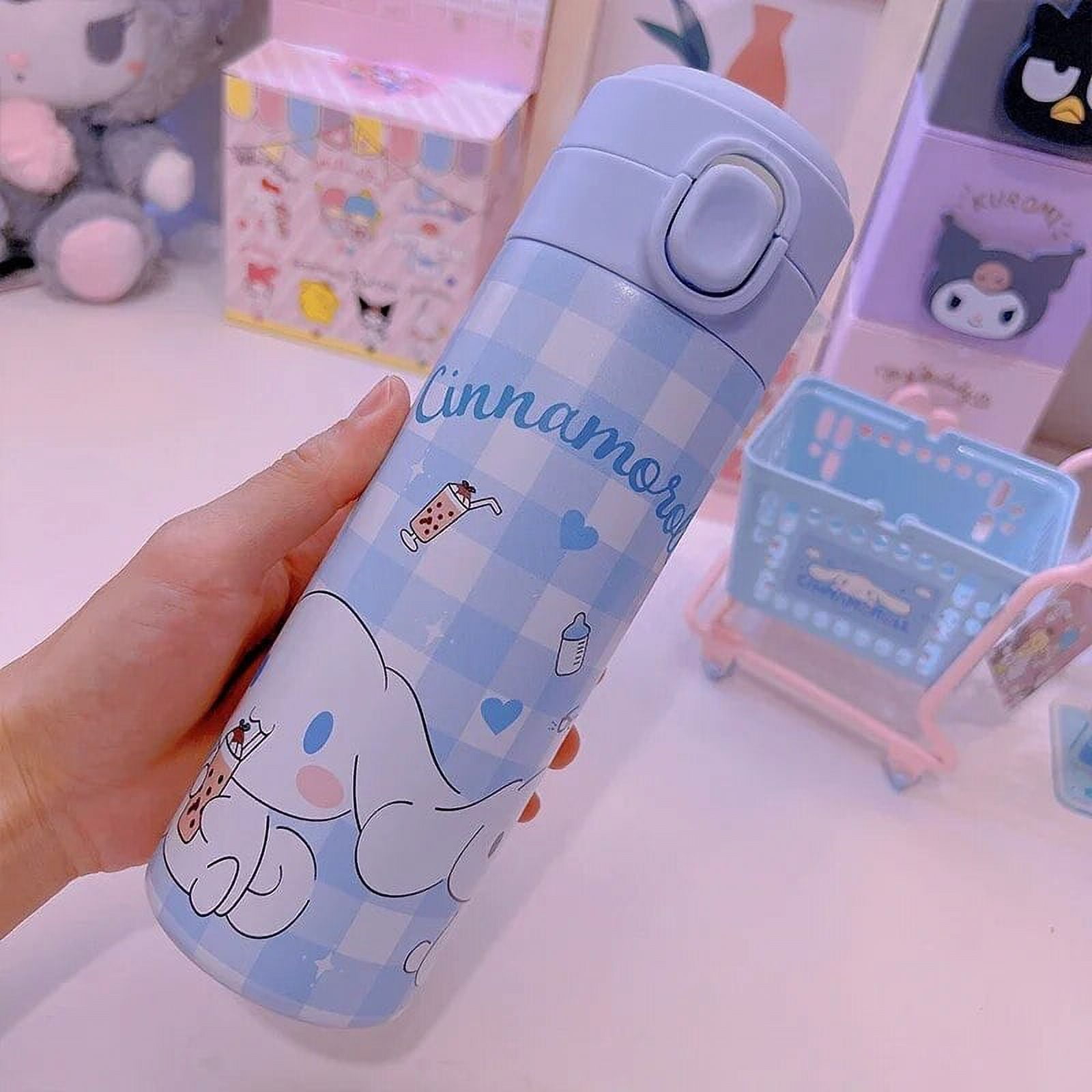 Sanrio Kawaii Thermos Cup Hello Kitty Water Bottles Cinnamoroll Anime