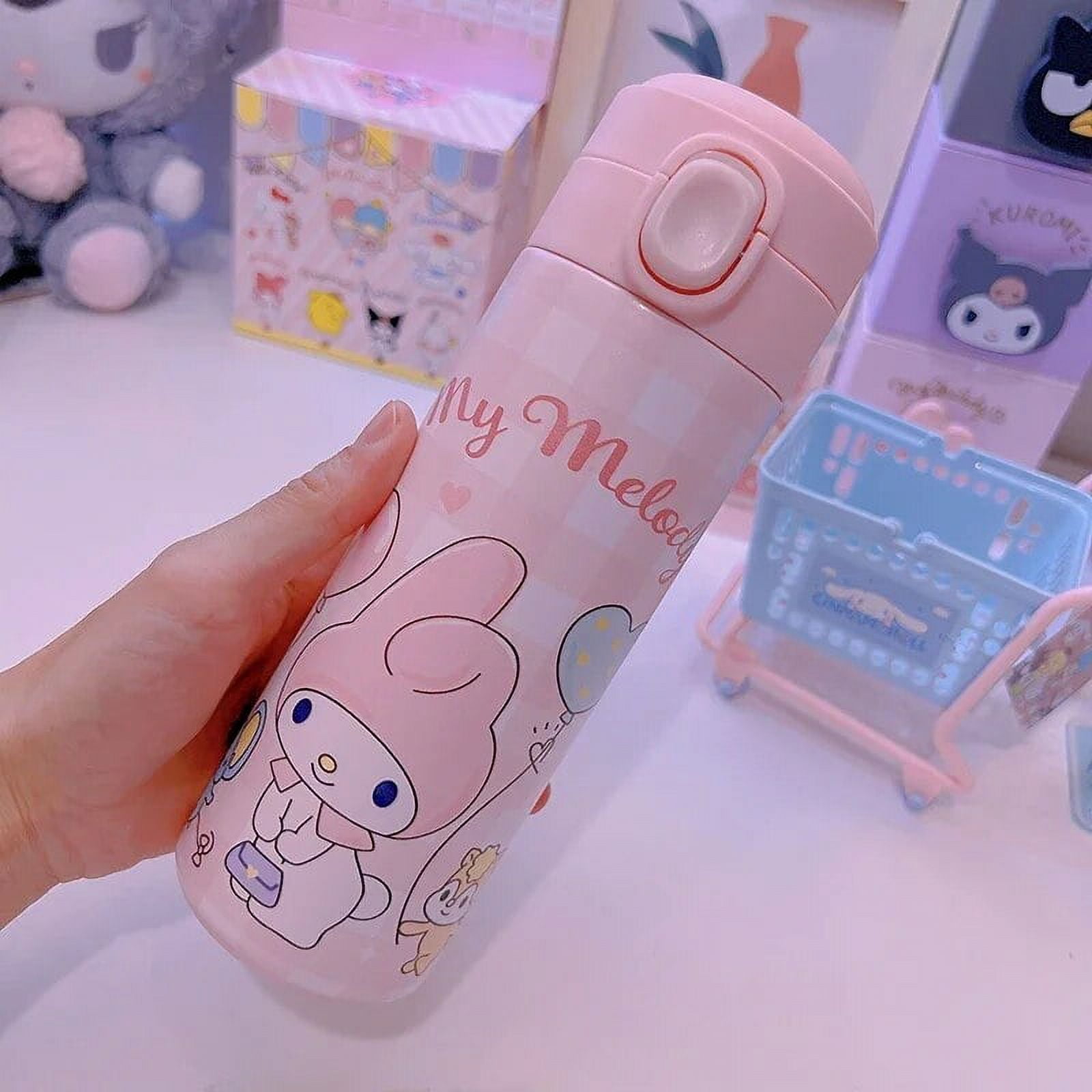 Sanrio Kawaii Thermos Cup Hello Kitty Water Bottles Cinnamoroll Anime