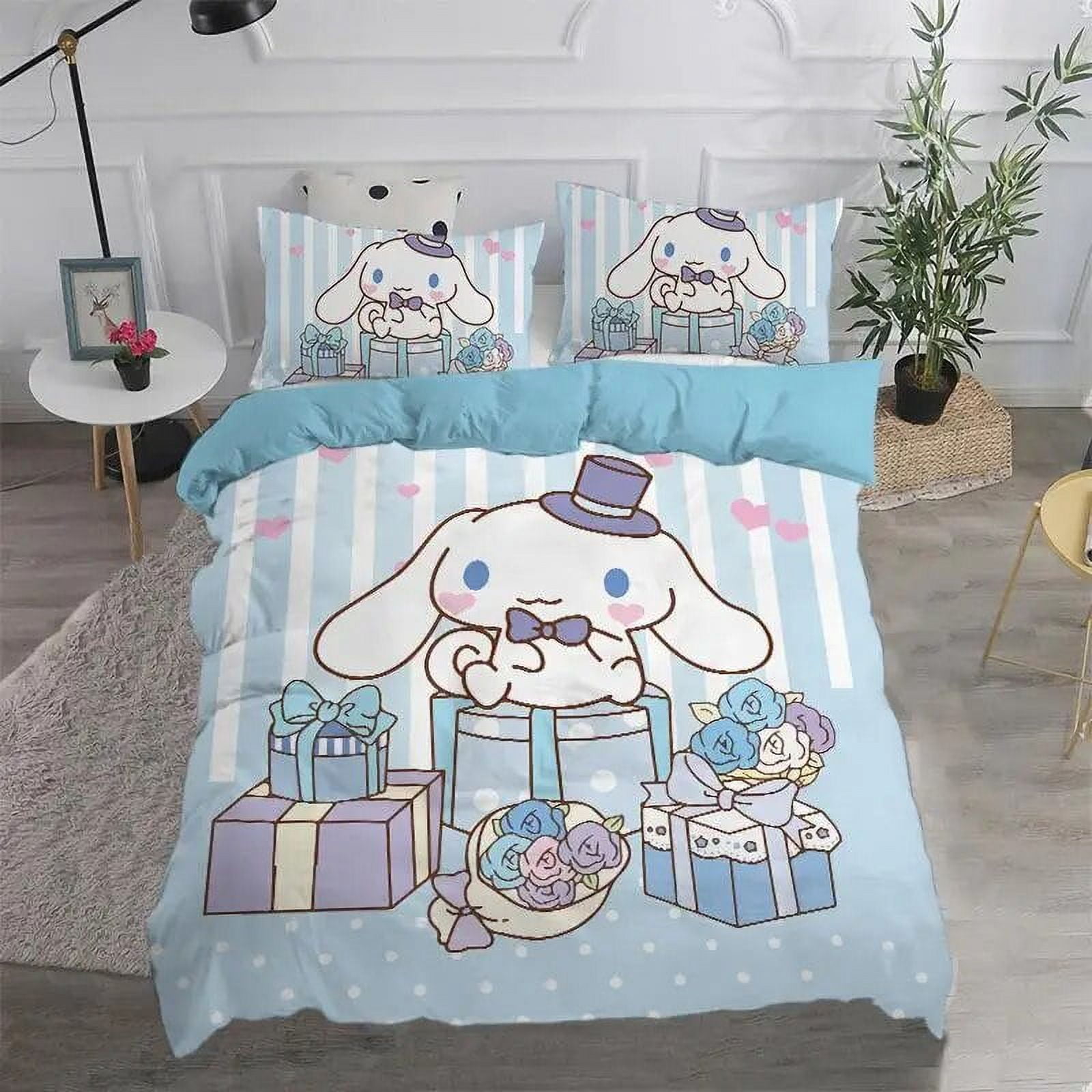 Sanrio Kawaii cartoon anime bed sheet quilt cover cinnamon roll four