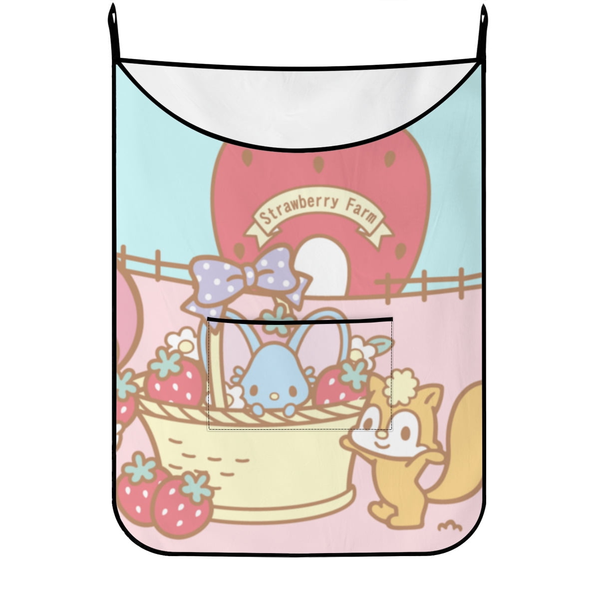 Sanrio Kero Kero Keroppi Hanging Laundry Basket Foldable Hanging Laundry Basket Save Space Dirty Clothes Laundry Basket Bag Suitable for Bathroom Wardrobe