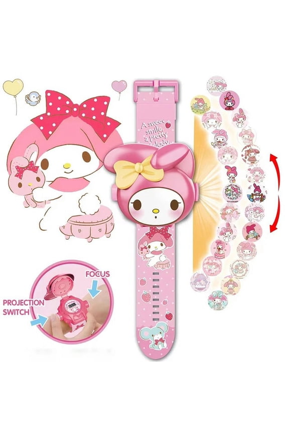 Kid Toy Watches Melody Cartoon Clamshell Clear Projections Intellectual Development Electronic Watch