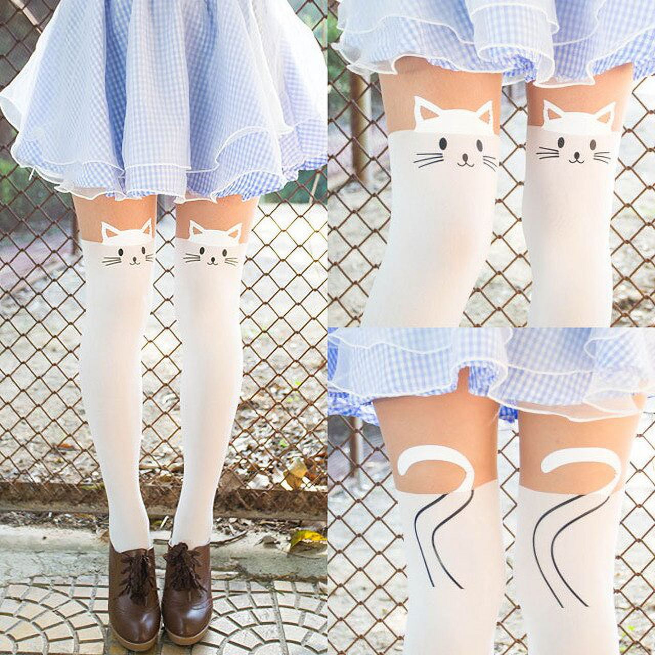 2pcs Pack Sanrio Hello Kitty Stockings Pantyhose White Sexy JK