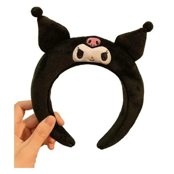 Sanrio Kulomi Head Strap Melody Cinnamon Curly Hair Ornament Hairband Autumn Winter Anime Kawaii Plush Doll Hair Cord Girl Gift
