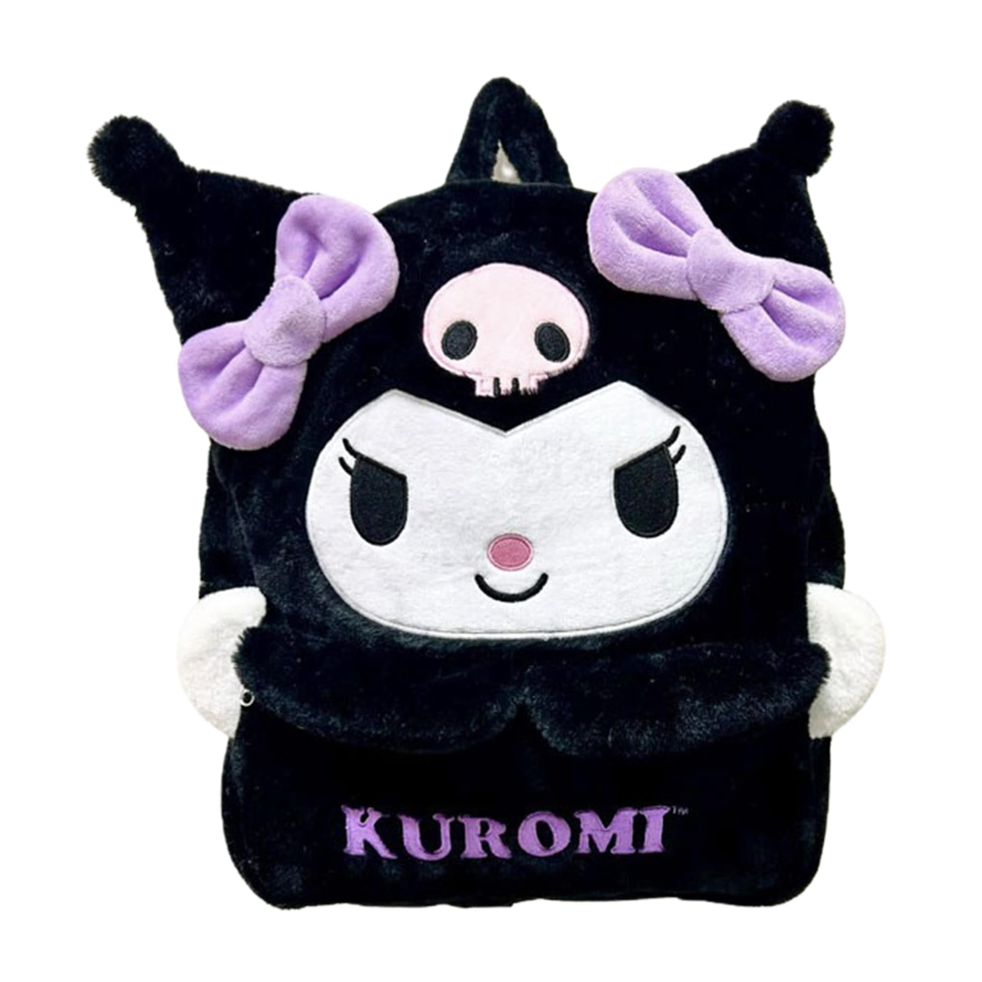 Sanrio Kuromi Plush Animal Backpack Amazon.com: Hello Kitty and Friends Kuromi Plushie Backpack  main image 3