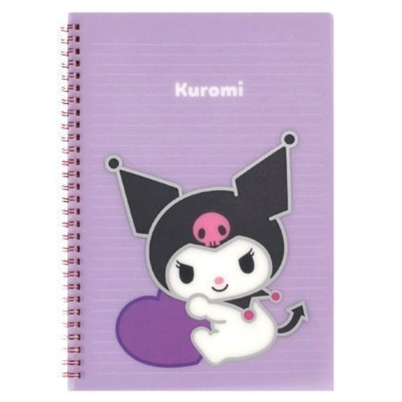 Sanrio Kuromi 7mm Ruled Spiral Notebook, 7.2 x 10.2 inches 60 Sheets (Purple)