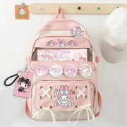 CARTOONSTORE Sanrio Kuromi Backpack Cinnamoroll My Melody Anime Backpack Student Computer Large Capacity School Bag Cute Girl Simple