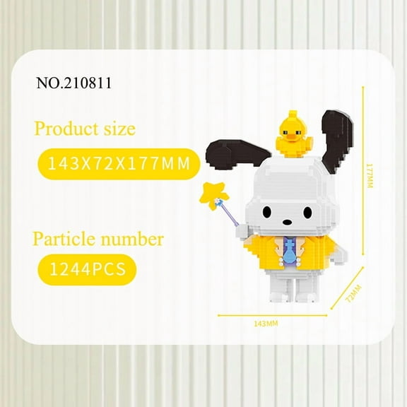 Sanrio Kuromi Blocks Toys Diamond Particles Micro Mini Action Figure DIY Toys Birthday Gifts