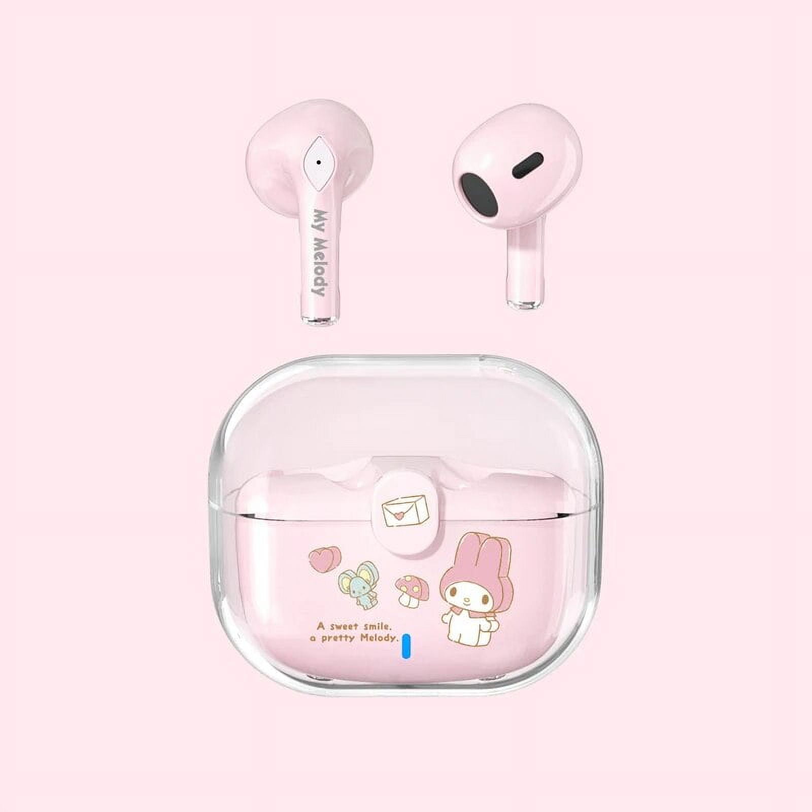 Sanrio Kuromi Bluetooth Earphones Kawaii Space Capsule Cinnamoroll Wireless Headset Hello Kitty 5494