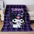 thumbnail image 1 of Sanrio Kuromi Cartoon Blanket Kawaii Flannel Blanket Child Soft Quilt Thicked Plush Sofa Four Season Multifunctional Nap Blanket, 1 of 1
