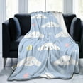 thumbnail image 1 of Sanrio Kuromi Cinnamoroll Flannel Blanket Soft Quilt Thicken Plush Nap Blanket Cartoon My Melody Sofa Blanket Child Aldult Gift, 1 of 11