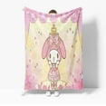 thumbnail image 1 of Sanrio Kuromi Cinnamoroll Flannel Blanket Soft Quilt Thicken Plush Nap Blanket Cartoon My Melody Sofa Blanket Child Aldult Gift, 1 of 10