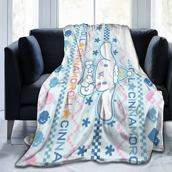 Sanrio Kuromi Cinnamoroll Flannel Blanket Soft Quilt Thicken Plush Nap Blanket Cartoon My Melody Sofa Blanket Child Aldult Gift