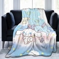 thumbnail image 1 of Sanrio Kuromi Cinnamoroll Flannel Blanket Soft Quilt Thicken Plush Nap Blanket Cartoon My Melody Sofa Blanket Child Aldult Gift, 1 of 10