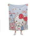 thumbnail image 1 of Sanrio Kuromi Cinnamoroll Flannel Blanket Soft Quilt Thicken Plush Nap Blanket Cartoon My Melody Sofa Blanket Child Aldult Gift, 1 of 10