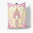 thumbnail image 1 of Sanrio Kuromi Cinnamoroll Flannel Blanket Soft Quilt Thicken Plush Nap Blanket Cartoon My Melody Sofa Blanket Child Aldult Gift, 1 of 11