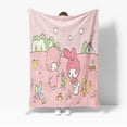 thumbnail image 1 of Sanrio Kuromi Cinnamoroll Flannel Blanket Soft Quilt Thicken Plush Nap Blanket Cartoon My Melody Sofa Blanket Child Aldult Gift, 1 of 10
