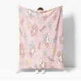 thumbnail image 1 of Sanrio Kuromi Cinnamoroll Flannel Blanket Soft Quilt Thicken Plush Nap Blanket Cartoon My Melody Sofa Blanket Child Aldult Gift, 1 of 11