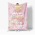 thumbnail image 1 of Sanrio Kuromi Cinnamoroll Flannel Blanket Soft Quilt Thicken Plush Nap Blanket Cartoon My Melody Sofa Blanket Child Aldult Gift, 1 of 10