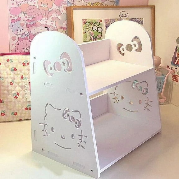Sanrio Kuromi Cinnamoroll Hello Kitty Diy Storage Rack Bookshelf Water Proof Flame Retardant No Paint School Supplies Gift