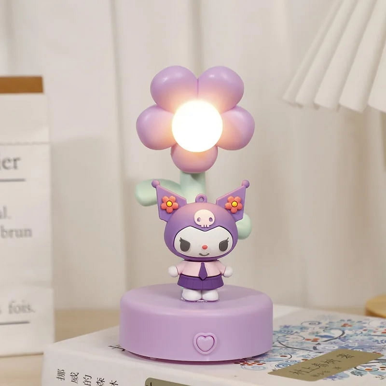 Sanrio Kuromi Cinnamoroll Night Light Sun Flower Modeling Desk Lamp ...