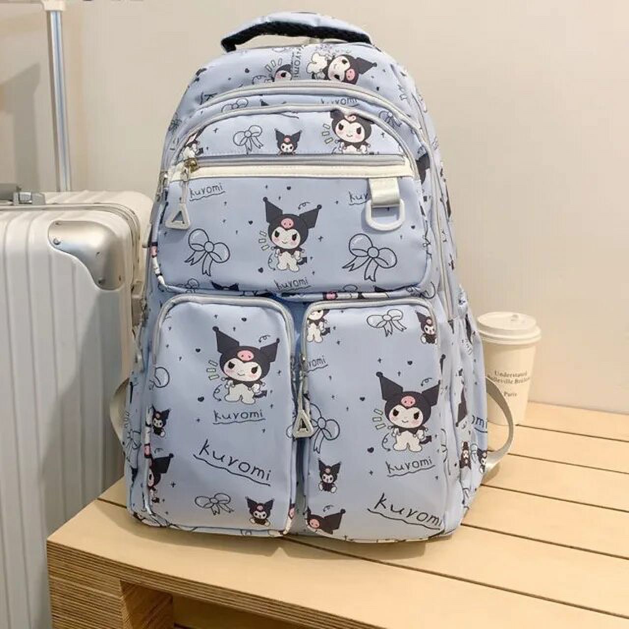 Sanrio Kuromi College Style Aesthetic Backpacks Y2k Student Korean
