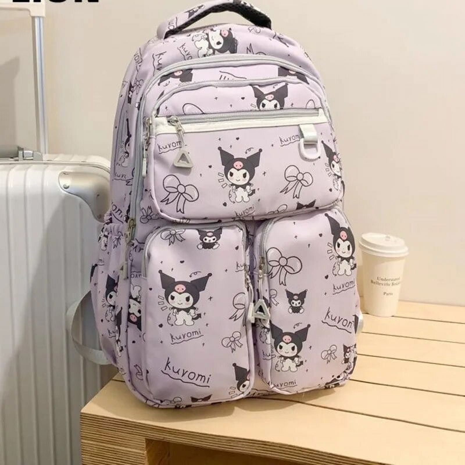 Sanrio Kuromi College Style Aesthetic Backpacks Y2k Student Korean
