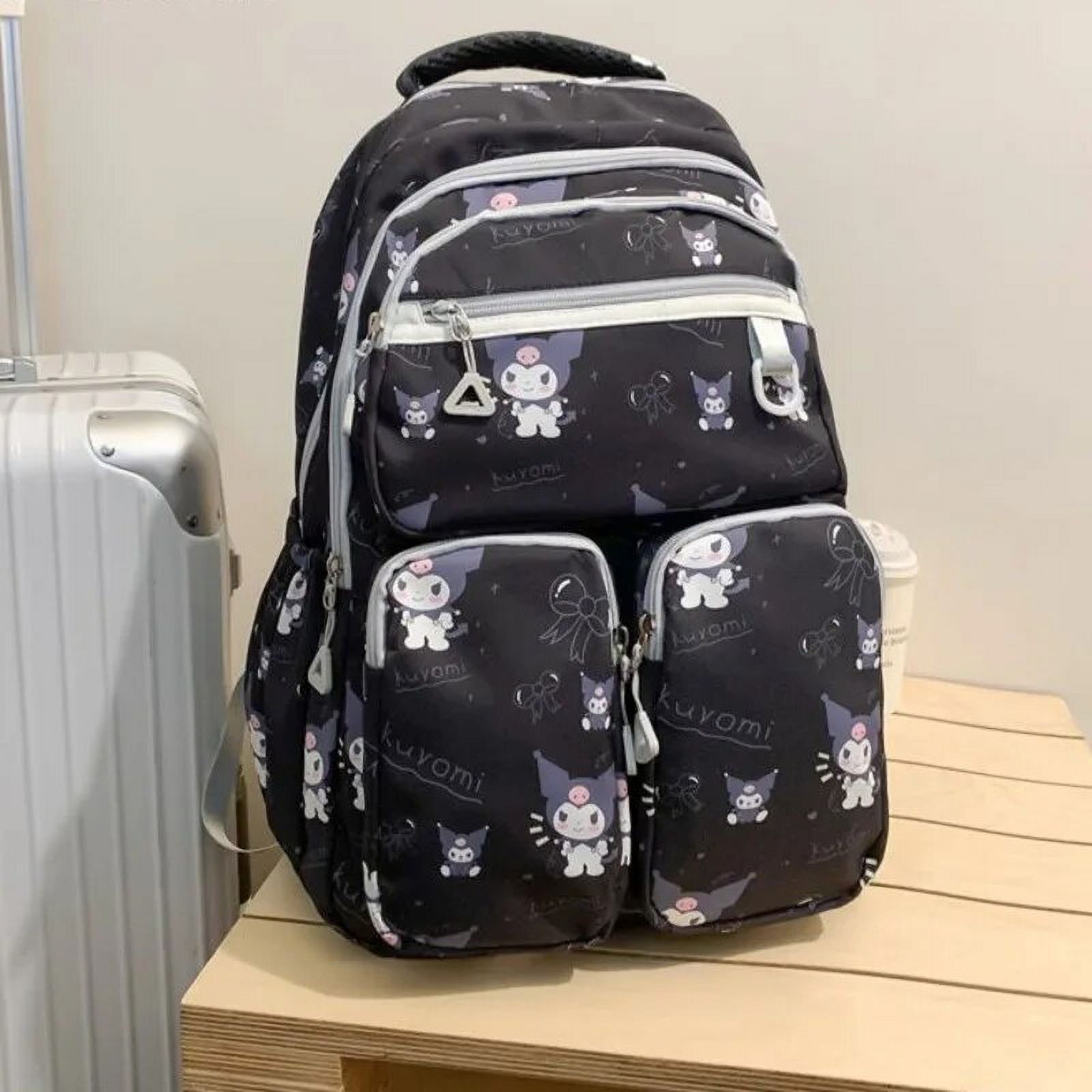 Sanrio Kuromi College Style Aesthetic Backpacks Y2k Student Korean