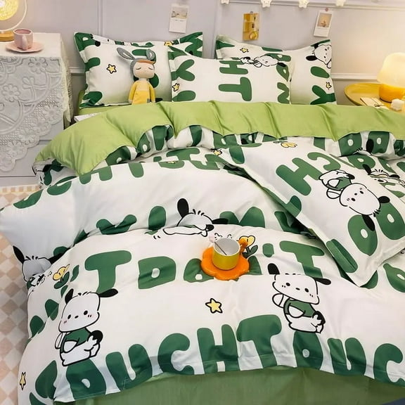 Sanrio Kuromi Duvet Cover Hello Kitty Bedding Products Cartoon Winter Kawaii Cute Girl Women Thickening Warm Quilt Core Cover