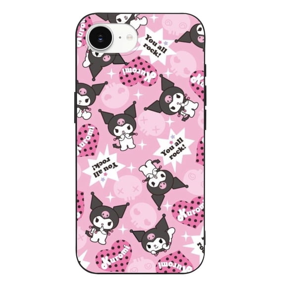 Sanrio Kuromi And Friends Compatible with iPhone 16 E Case Full Covered Soft Slim Rugged TPU Phone Case Shockproof Non-Slip Anti-Fingerprint Basic Cases Protection