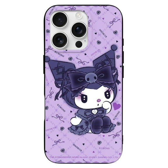Sanrio Kuromi And Friends Compatible with iPhone 16 Pro Case Full Covered Soft Slim Rugged TPU Phone Case Shockproof Non-Slip Anti-Fingerprint Basic Cases Protection