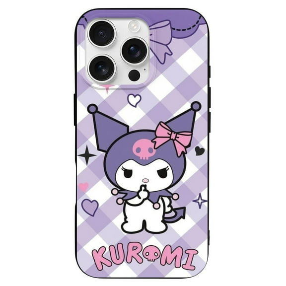 Sanrio Kuromi And Friends Compatible with iPhone 16 Pro Case Full Covered Soft Slim Rugged TPU Phone Case Shockproof Non-Slip Anti-Fingerprint Basic Cases Protection