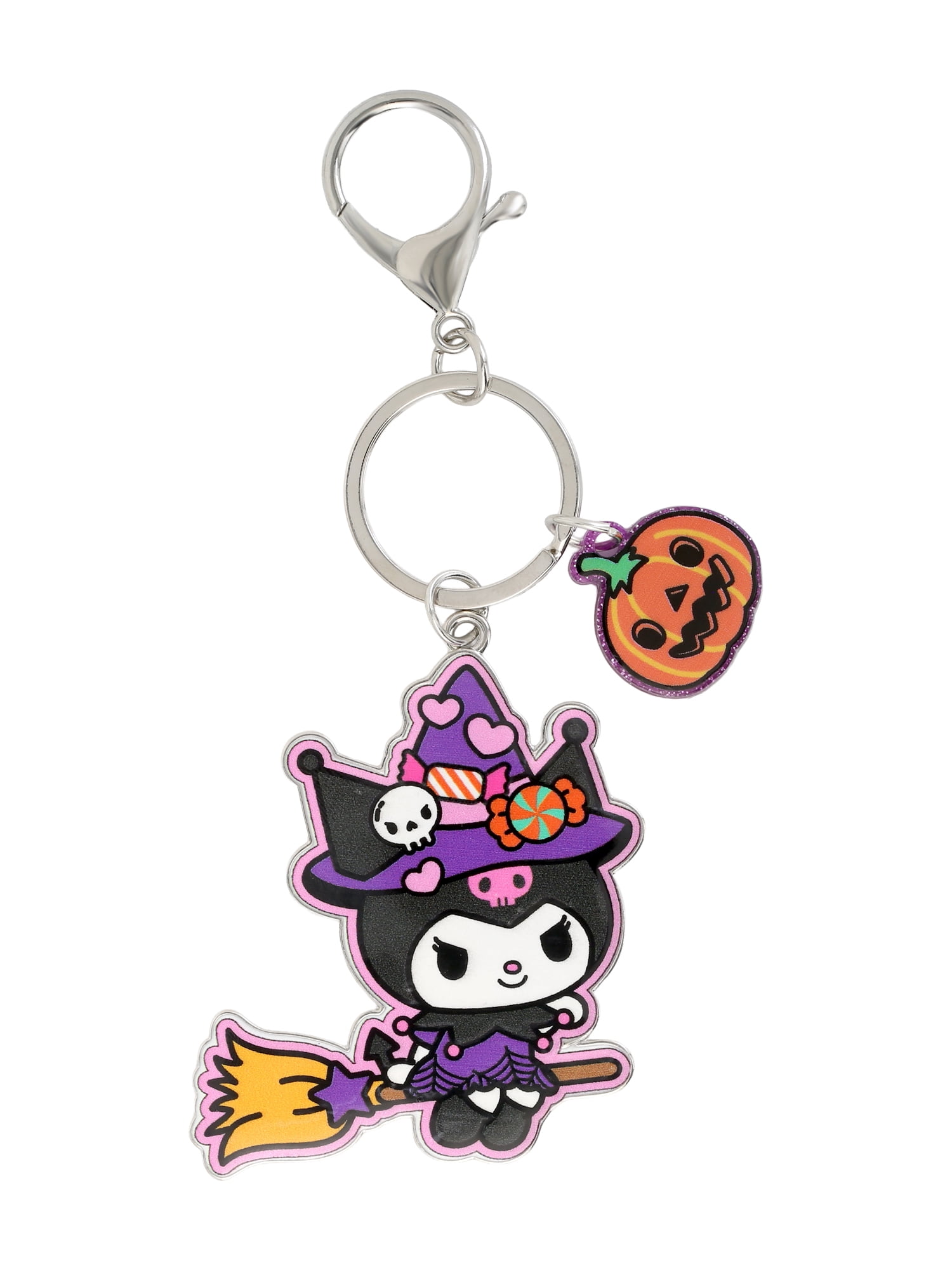 Sanrio Kuromi Halloween Character Keychain Black Gothic Charm