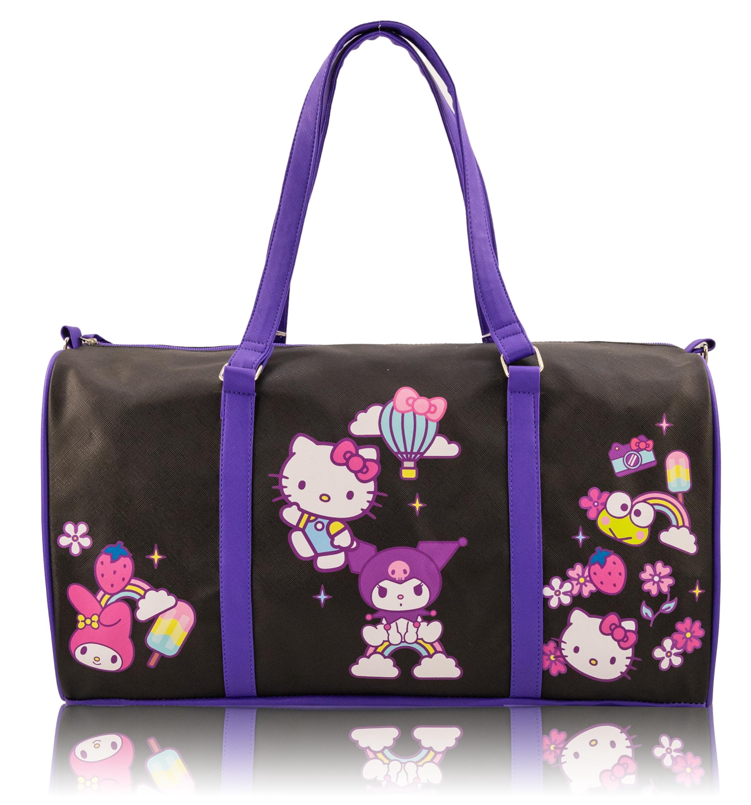 Sanrio Kuromi & Hello Kitty Duffle Bag for Girls 16