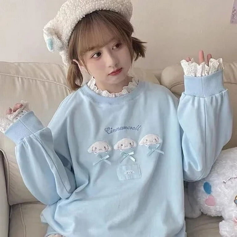 Sanrio Kuromi Hello Kitty Hoodie Lace Y2k Kawaii Cinnamoroll Sanrio Kuromi Hello Kitty Hoodie Lace Y2k Kawaii Cinnamoroll
