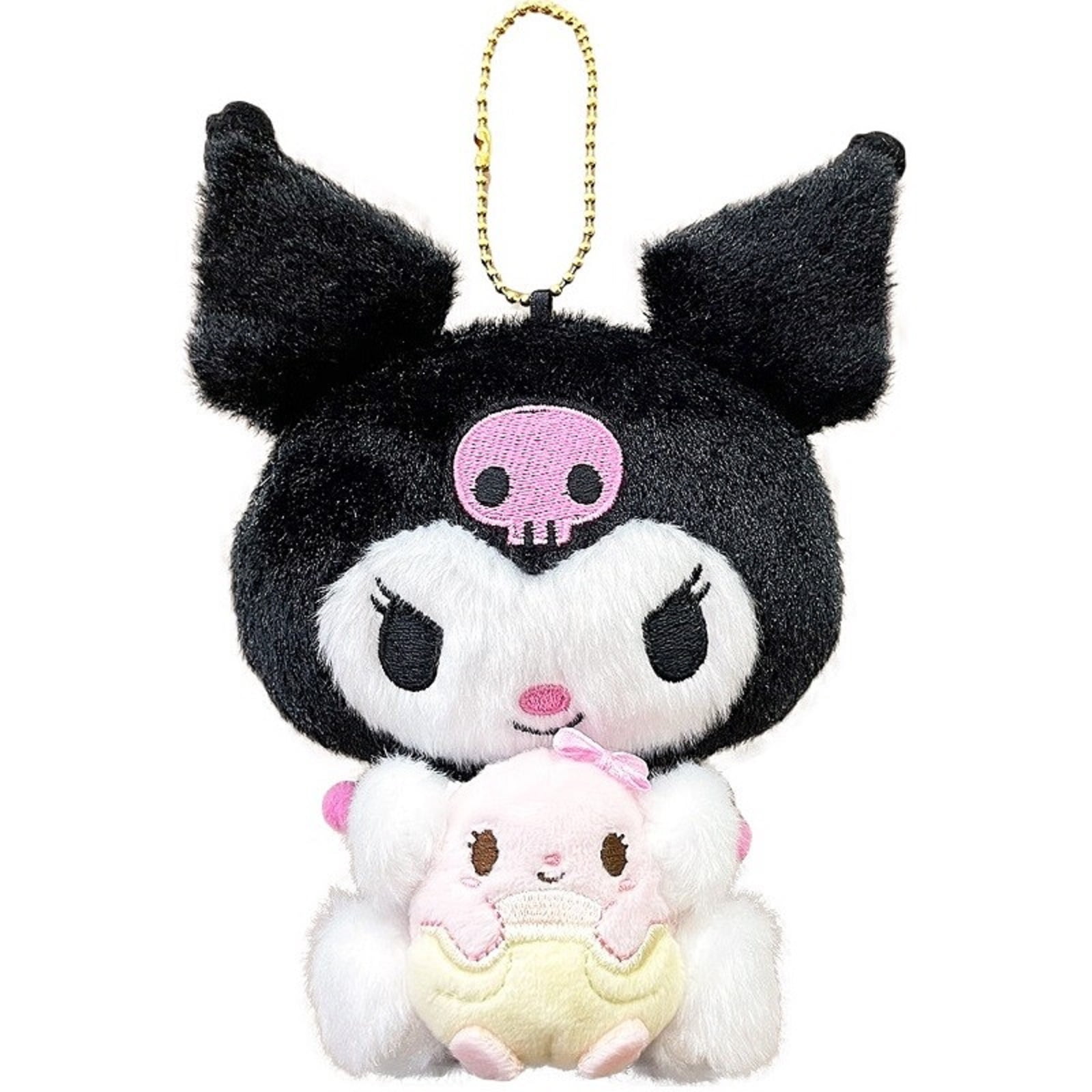 Sanrio Kuromi Key Chain Pair Plush Lucky Mascot Holder Bag Charm Decoration . Rare.Limited Edition.